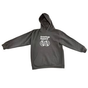 American Apparel Black Vinyl Graphic ReFlex Fleece Collection Hoodie